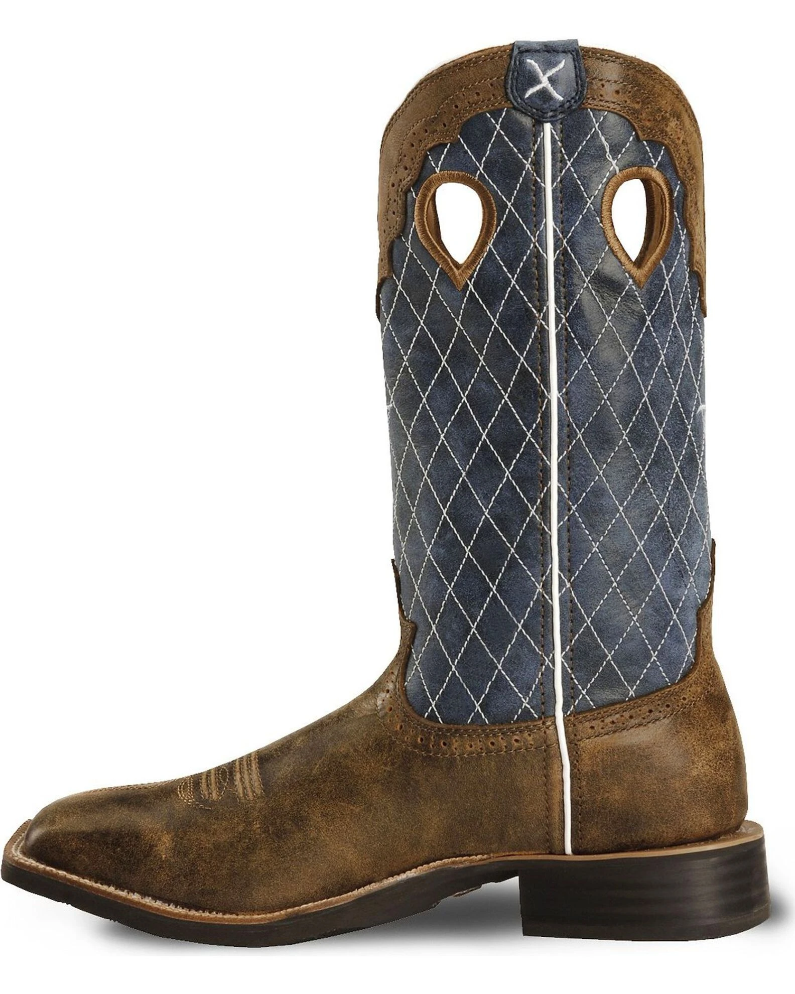 Twisted X Men's Distressed Ruff Stock Cowboy Boots - Wide Square Toe 5 Twisted X Men's Distressed Ruff Stock Cowboy Boots - Wide Square Toe - Image 3