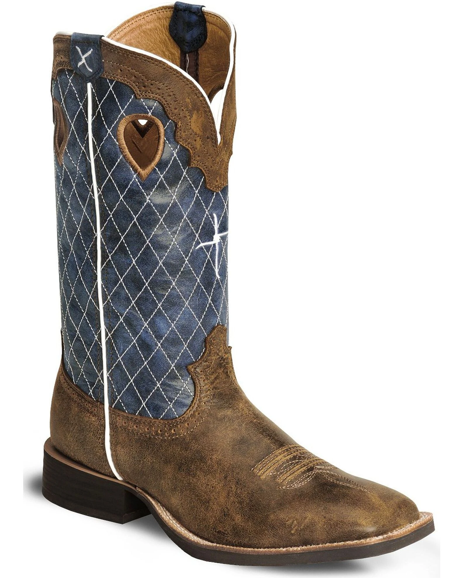 Twisted X Men's Distressed Ruff Stock Cowboy Boots - Wide Square Toe 3 Twisted X Men's Distressed Ruff Stock Cowboy Boots - Wide Square Toe