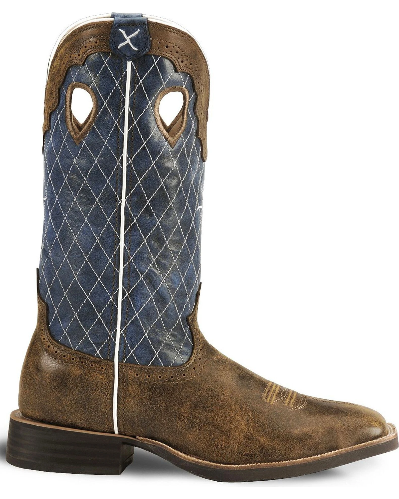 Twisted X Men's Distressed Ruff Stock Cowboy Boots - Wide Square Toe 4 Twisted X Men's Distressed Ruff Stock Cowboy Boots - Wide Square Toe - Image 2