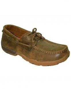 Twisted X Men's Lace Up Boat Shoes Brown