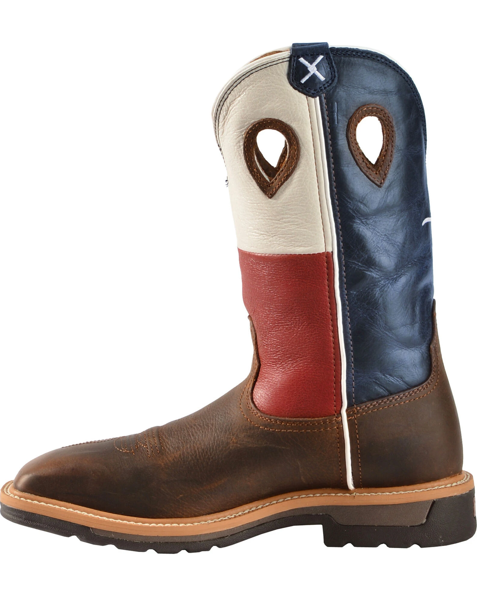 Twisted X Lite Men's Texas Flag Pull-On Work Boots - Soft Toe 5 Twisted X Lite Men's Texas Flag Pull-On Work Boots - Soft Toe - Image 3