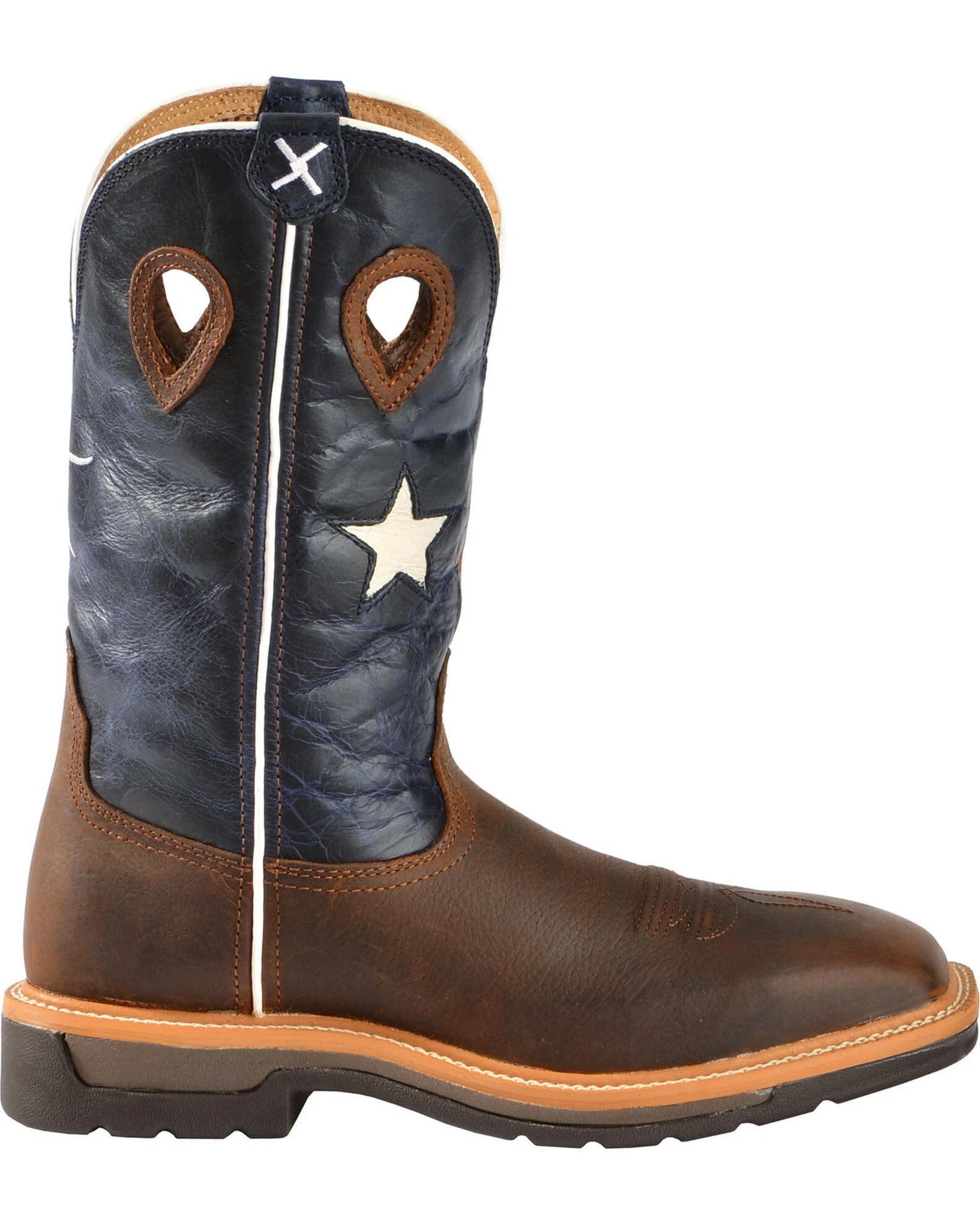 Twisted X Lite Men's Texas Flag Pull-On Work Boots - Soft Toe 4 Twisted X Lite Men's Texas Flag Pull-On Work Boots - Soft Toe - Image 2