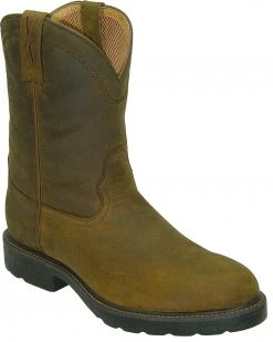 Twisted X Distressed Pull-On Work Boots - Round Toe For Men's