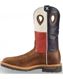 Twisted X Men's 12" Lite Cowboy Flag Steel Toe Work Boots Brown -Twisted X shop 050K19 41 LT