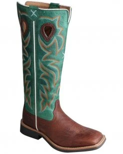 Twisted X Youth Boys' Turquoise Buckaroo Cowboy Boots - Square Toe