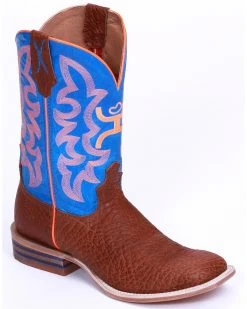 HOOey By Twisted X Kid's Square Toe Western Boots For Youth Boys' Cognac