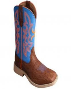 HOOey By Twisted X Boys' Square Toe Western Boots Cognac