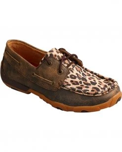 Twisted X Boots Women's Cheetah Print Driving Mocs Leopard