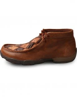 Twisted X Men's Diamond Driving Moccasin Shoes  Brown -Twisted X shop 2000210333 200 LT