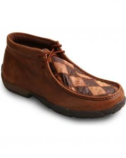 Twisted X Men's Diamond Driving Moccasin Shoes  Brown