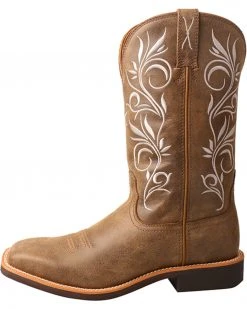 Twisted X Women's Top Hand Boot - Square Toe Brown -Twisted X shop 2000214529 200 LT