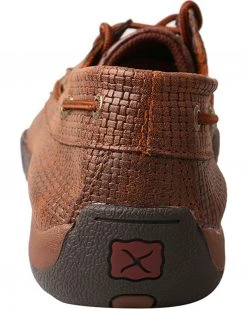 Twisted X Men's Full Quill Ostrich Driving Moc Casual Shoes Brown -Twisted X shop 2000214563 200 BK