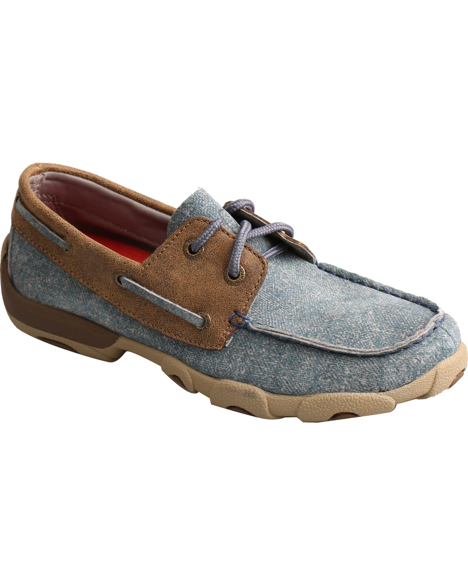 Twisted X Kids' Denim Driving Moc Shoes For Youth Girls' Multi 3 Twisted X Kids' Denim Driving Moc Shoes For Youth Girls' Multi