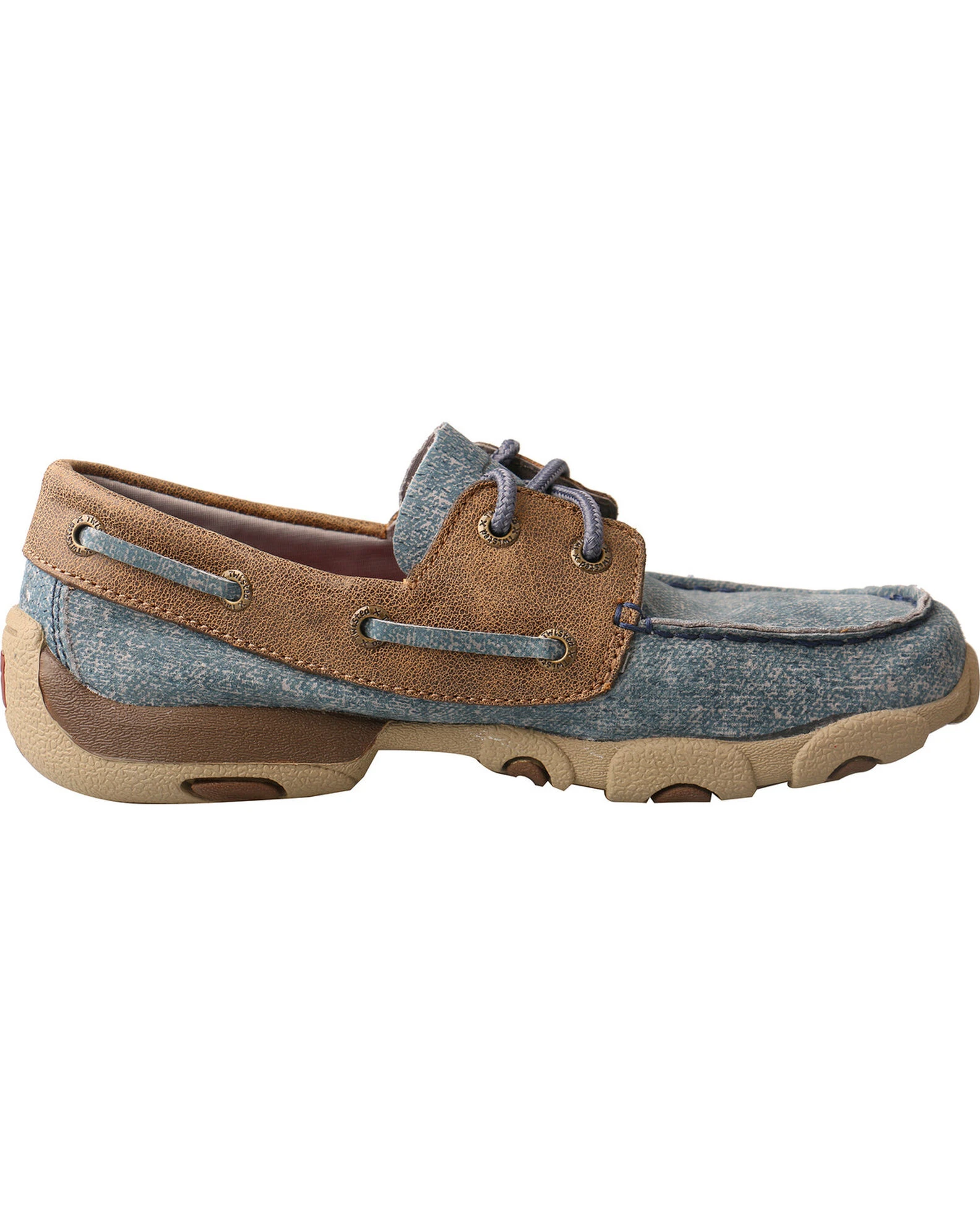 Twisted X Kids' Denim Driving Moc Shoes For Youth Girls' Multi 4 Twisted X Kids' Denim Driving Moc Shoes For Youth Girls' Multi - Image 2