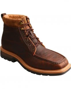 Twisted X Men's Lite Work Lacer Waterproof Work Boots - Alloy Toe Dark Brown