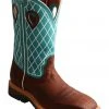 Twisted X Men's Lite Pattern Square Toe Western Work Boots Brown -Twisted X shop 2000222064 200 P1