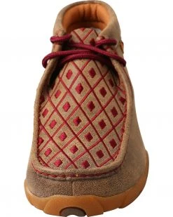 Twisted X Women's Mahogany Diamond Driving Mocs - Moc Toe Brown -Twisted X shop 2000222076 200 FT