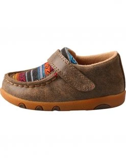 Twisted X Toddler Boys' Serape Canvas Driving Moc Shoes  For Toddler-Boys' Brown -Twisted X shop 2000226956 200 LT