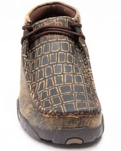 Twisted X Men's Caiman Print Driving Mocs - Moc Toe Brown -Twisted X shop 2000240922 200 P4