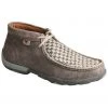 Twisted X Women's Weave Grey Moccasin Shoes - Moc Toe