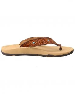 Twisted X Women's Tooled Studded Sandals Tan -Twisted X shop 2000274258 280 P3