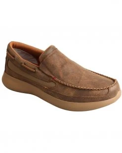 Twisted X Men's CellStretch Driving Shoes - Moc Toe Brown