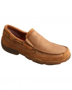 Twisted X Men's Driving Moccasin Shoes - Moc Toe Tan