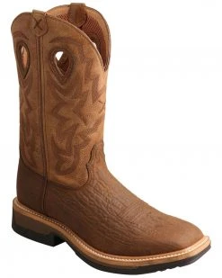 Twisted X Men's Lite Cowboy Western Work Boots - Wide Square Toe