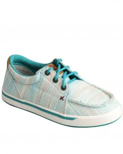 Twisted X Youth Boys' Blue HOOey Loper Shoes - Moc Toe