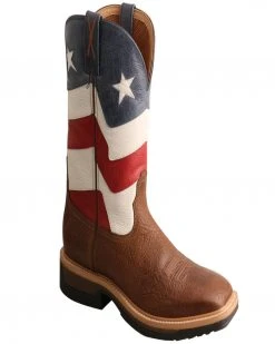 Twisted X Men's Flag VFW Lite Western Work Boots - Square Toe