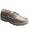Twisted X Women's Silver CellStretch Boat Shoes - Moc Toe