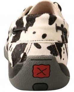 Twisted X Women's Hair On Hide Boat Shoes - Moc Toe Black/white -Twisted X shop 2000296234 944 P4