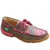 Twisted X Women's Eco Pink Multi Canvas Driving Shoe - Moc Toe -Twisted X shop 2000296284 900 P1
