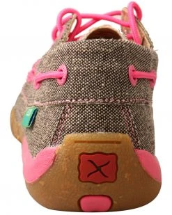 Twisted X Women's Eco Pink Multi Canvas Driving Shoe - Moc Toe -Twisted X shop 2000296284 900 P4