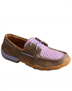 Twisted X Women's Woven Purple Boat Shoes - Moc Toe Multi