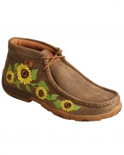 Twisted X Women's Sunflower Chukka Driving Shoes - Moc Toe Multi