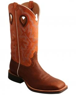 Twisted X shop 39 Twisted X Men's Brown Ruff Stock Western Boots - Wide Square Toe