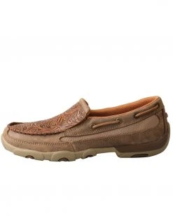 Twisted X Women's Tooled Slip-On Driving Moc Shoes - Moc Toe Brown -Twisted X shop 2000308267 200 P3