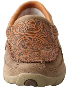 Twisted X Women's Tooled Slip-On Driving Moc Shoes - Moc Toe Brown -Twisted X shop 2000308267 200 P5