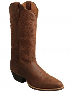 Twisted X Women's Tooled Shaft Western Boots - Round Toe