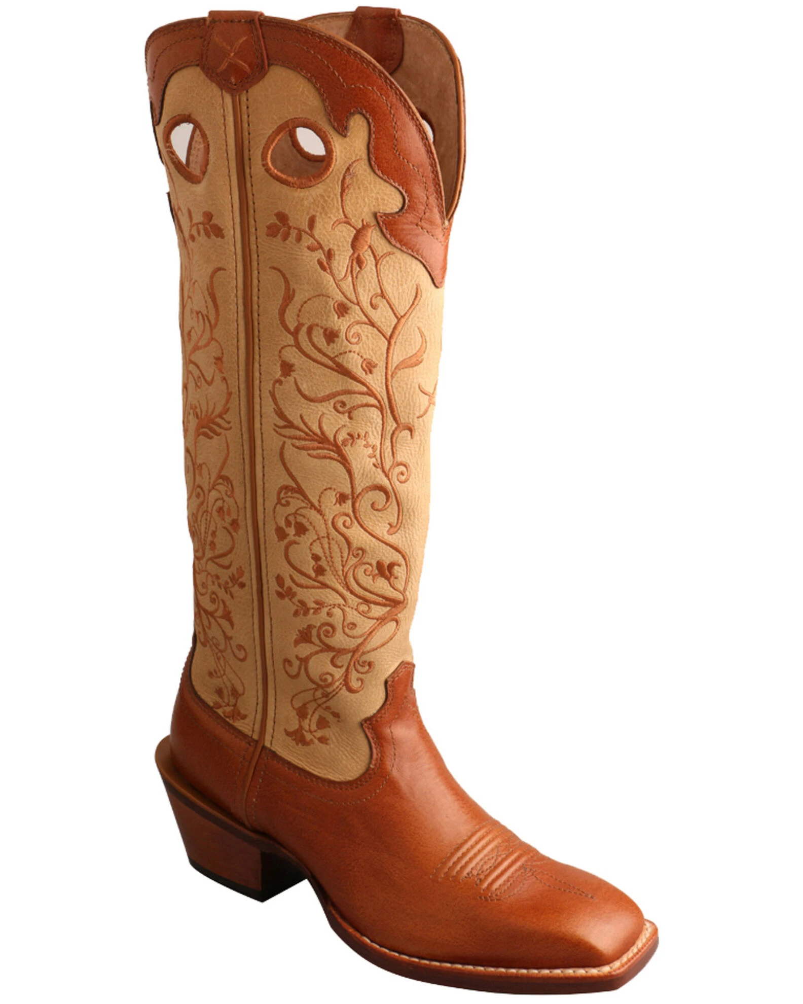 Twisted X Women's Buckaroo Western Boots - Wide Square Toe 3 Twisted X Women's Buckaroo Western Boots - Wide Square Toe