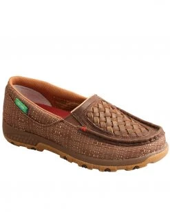 Twisted X Women's Woven CellStretch Driving Shoes - Moc Toe Brown