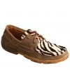 Twisted X Women's Zebra Hair On Hide Boat Shoes Brown -Twisted X shop 2000320847 200 P1