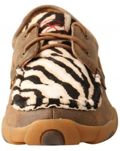 Twisted X Women's Zebra Hair On Hide Boat Shoes Brown -Twisted X shop 2000320847 200 P5