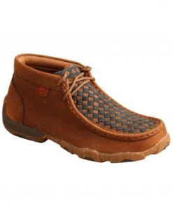 Twisted X Boys' Weave Driving Shoes - Moc Toe Brown
