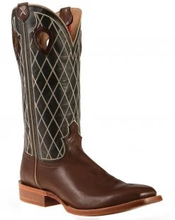 Twisted X Men's Rough Stock Western Boots - Wide Square Toe Lt Brown