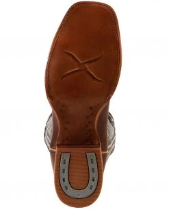 Twisted X Men's Rough Stock Western Boots - Wide Square Toe Lt Brown -Twisted X shop 2000326466 281 P6