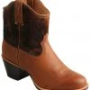 Twisted X Women's Hair-On Western Booties - Round Toe Brown