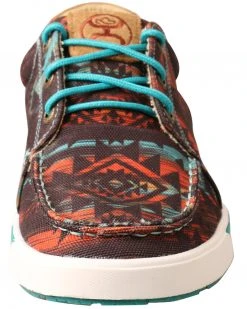 Twisted X Women's Midnight Southwestern Loper Shoes - Moc Toe Dark Blue -Twisted X shop 2000331354 401 P5