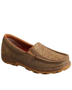 Twisted X Women's Slip-On Driving Shoes - Moc Toe Brown -Twisted X shop 2000334920 200 P1 1